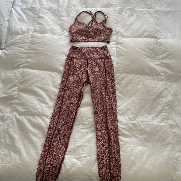 Madewell High-Rise Pink Floral Leggings - Picture 6 of 6